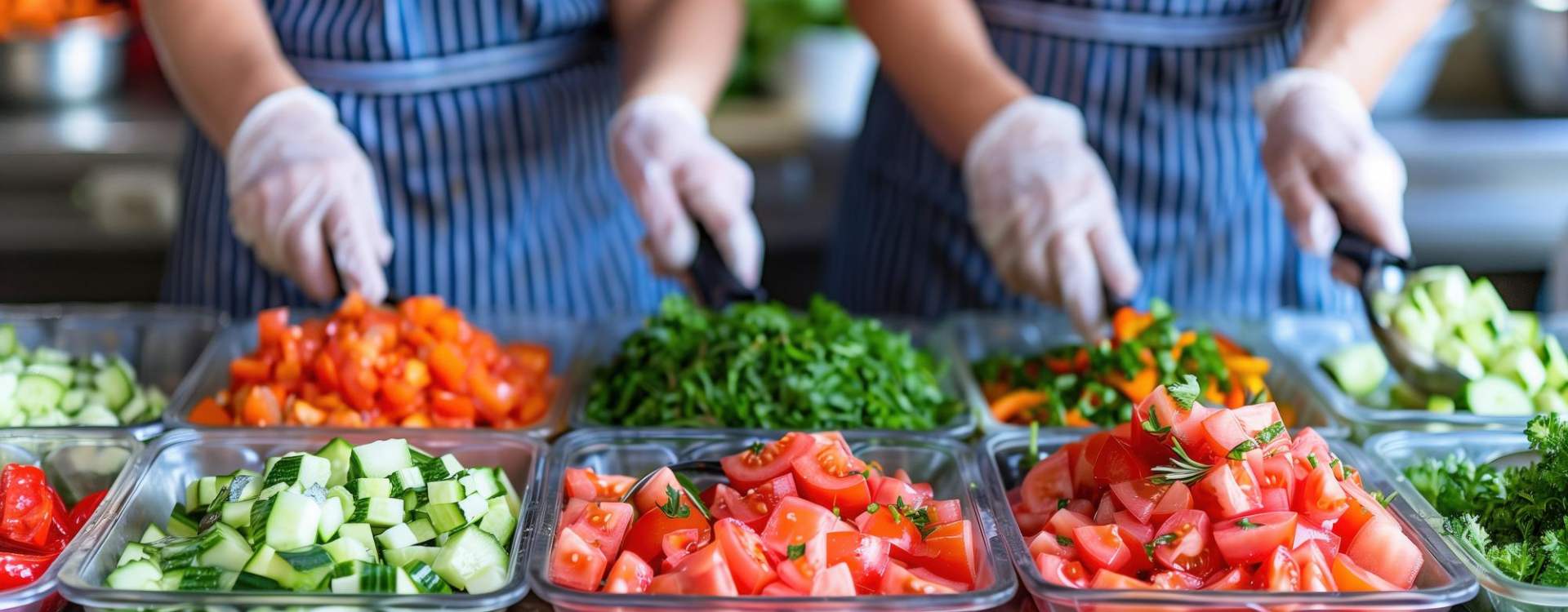 Handarbeit,Schneiden unserer Salate
